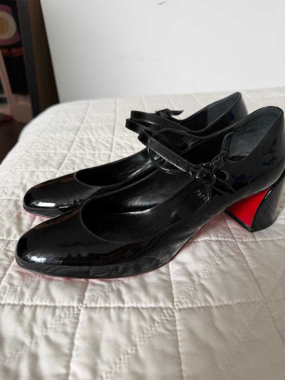 Christian Louboutin Miss Jane 55MM Patent Leather Pumps Size 42 - Picture 3 of 5